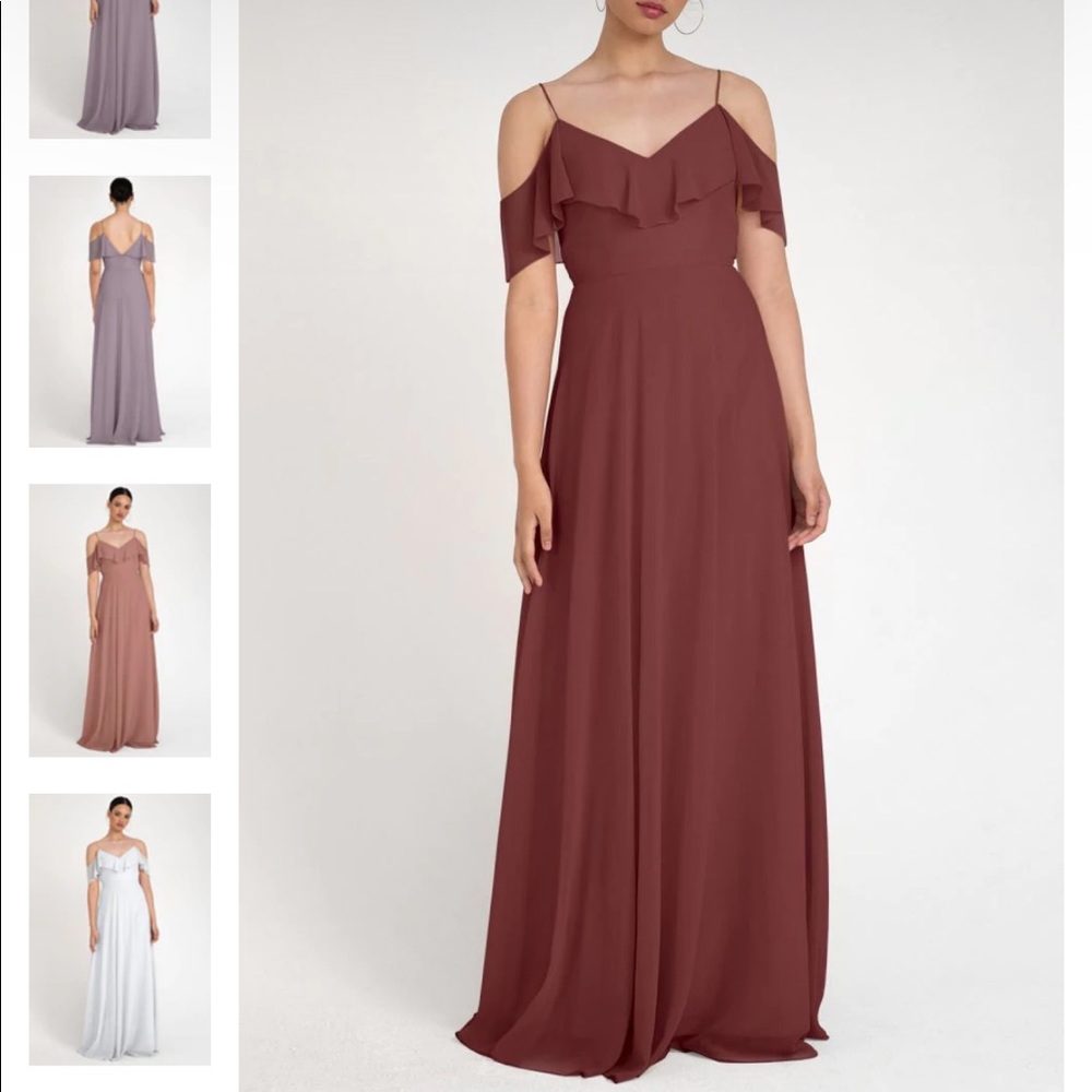 Brand new with tags, never worn Jenny Yoo Mila dress in Cinnamon Rose in 6